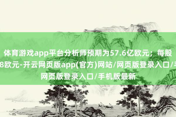 体育游戏app平台分析师预期为57.6亿欧元；每股收益为0.18欧元-开云网页版app(官方)网站/网页版登录入口/手机版最新